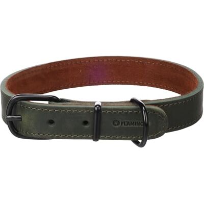 Flamingo Dog Collar Montana Green L 43,5-53,5cm 25mm Flamingo Dog Collar Montana Green L 43,5-53,5cm 25mm