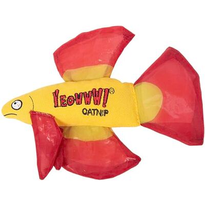 YEOWWW ! Mo Betta Fish Cat Toy – Filled with 100% Organic American Catnip – Durable Fish-Shaped Catnip Toy for Cats and Kittens, Interactive Play and Exercise – Premium Quality Cat Toy YEOWWW ! Mo Betta Fish Cat Toy – Filled with 100% Organic American Catnip – Durable Fish-Shaped Catnip Toy for Cats and Kittens, Interactive Play and Exercise – Premium Quality Cat Toy