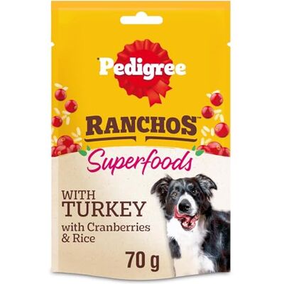 Pedigree Ranchos Superfoods Dog Treats with Turkey 7x70g Pedigree Ranchos Superfoods Dog Treats with Turkey 7x70g