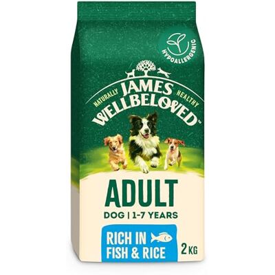 James Wellbeloved Dog Adult Hypoallergenic Dry Food Fish and Rice 2 kg James Wellbeloved Dog Adult Hypoallergenic Dry Food Fish and Rice 2 kg