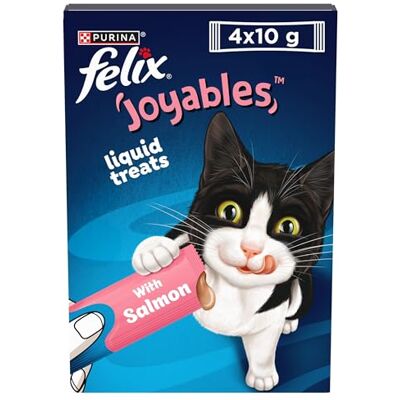 Felix Joyables Salmon Liquid Cat Treat 4x10g (Pack of 11) Felix Joyables Salmon Liquid Cat Treat 4x10g (Pack of 11)