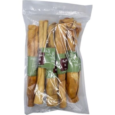 Pure Buffalo Roll Large 30cm 5 Pack 100% Natural Dog Chew Air Dried & Grain Free Pure Buffalo Roll Large 30cm 5 Pack 100% Natural Dog Chew Air Dried & Grain Free