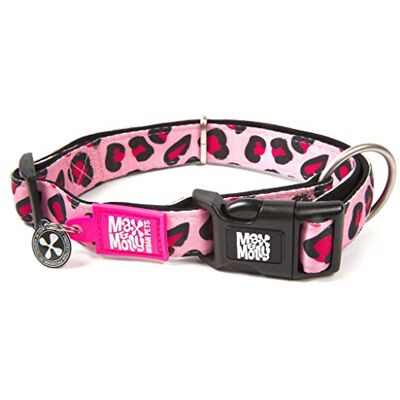 Max & Molly Urban Pets Max & Molly Leopard Pink Smart ID Collar, Large Max & Molly Urban Pets Max & Molly Leopard Pink Smart ID Collar, Large