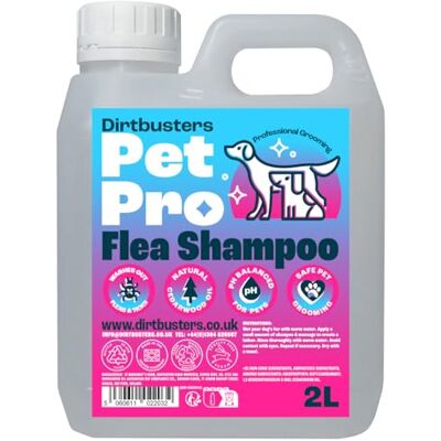 Dirtbusters Pet Pro Flea Shampoo For Dogs (2L) Natural Cedarwood Oil Enriched Dog Flea Shampoo For Professional Dog Grooming, Itchy & Sensitive Skin, Wash Away Dirt, Flea's & Ticks Dirtbusters Pet Pro Flea Shampoo For Dogs (2L) Natural Cedarwood Oil Enriched Dog Flea Shampoo For Professional Dog Grooming, Itchy & Sensitive Skin, Wash Away Dirt, Flea's & Ticks