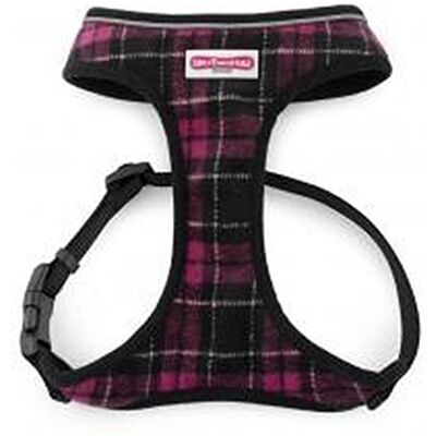 Ancol Tartan Dog Harness Purple Lightweight Breathable Padded Air Mesh with Snap On Design Large Size 53-74cm Ancol Tartan Dog Harness Purple Lightweight Breathable Padded Air Mesh with Snap On Design Large Size 53-74cm
