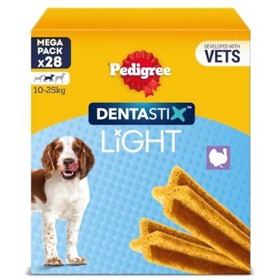 Pedigree Dentastix Light 28 Sticks Dental Chews Medium Dog Treats Pedigree Dentastix Light 28 Sticks Dental Chews Medium Dog Treats