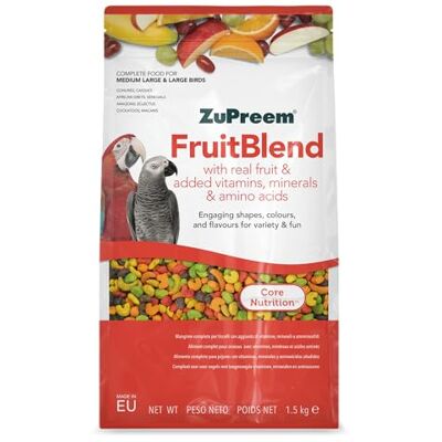 ZuPreem Fruitblend Complete Bird Food for Medium-Large Birds 1.5Kg ZuPreem Fruitblend Complete Bird Food for Medium-Large Birds 1.5Kg
