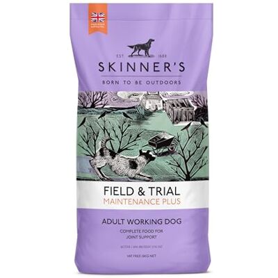 Skinners Skinner’s Field & Trial Maintenance Plus – Complete Dry Adult Dog Food, For Less Active Dogs, Contains Joint Aid, 15kg Skinners Skinner’s Field & Trial Maintenance Plus – Complete Dry Adult Dog Food, For Less Active Dogs, Contains Joint Aid, 15kg