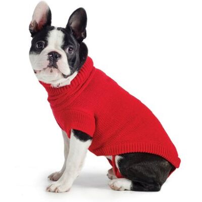 Ancol Muddy Paws Cable Knit Dog Puppy Sweater Red Luxurious Knitted Pet Jumper with Full Length Coverage Cold Weather Protection and Additional Layering XXS Ancol Muddy Paws Cable Knit Dog Puppy Sweater Red Luxurious Knitted Pet Jumper with Full Length Coverage Cold Weather Protection and Additional Layering XXS