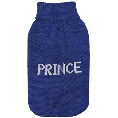 Record Royal Prince Dog Sweater - High Neck, Metallic Thread, Blue Record Royal Prince Dog Sweater - High Neck, Metallic Thread, Blue