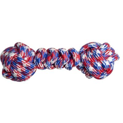 JACK AND VANILLA , Rope Dumbbell for Dogs, Durable and Balanced Toy Ideal for Exercise and Play, Promotes Dental Hygiene, 33 cm, Attractive Colour JACK AND VANILLA , Rope Dumbbell for Dogs, Durable and Balanced Toy Ideal for Exercise and Play, Promotes Dental Hygiene, 33 cm, Attractive Colour