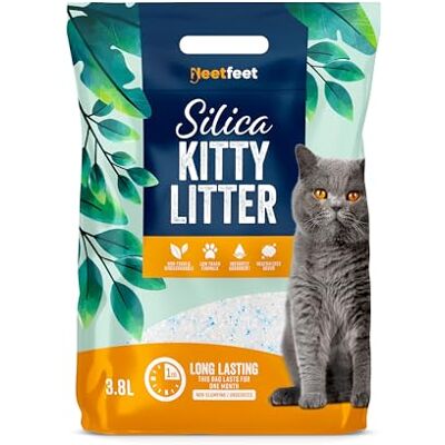 Vivo Technologies Natural Silica Cat Litter Crystals Cat Kitten Litter 3.8L Pure Gel Crystal Ultra Absorbent Effective Odour Control No Dust Ultra Hygienic Biodegradable Vivo Technologies Natural Silica Cat Litter Crystals Cat Kitten Litter 3.8L Pure Gel Crystal Ultra Absorbent Effective Odour Control No Dust Ultra Hygienic Biodegradable