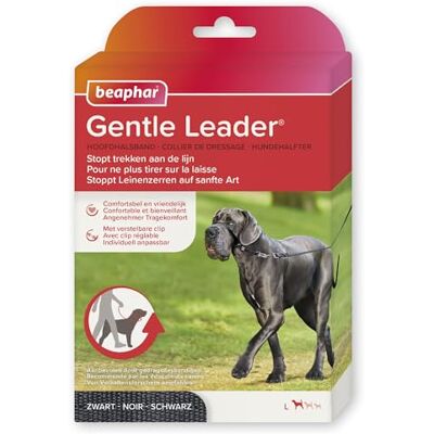Beaphar Gentle Leader L Black 1 piece Dog Head Collar Fabric Kind and effective training, no pulling or choking Large Breeds Black L Beaphar Gentle Leader L Black 1 piece Dog Head Collar Fabric Kind and effective training, no pulling or choking Large Breeds Black L