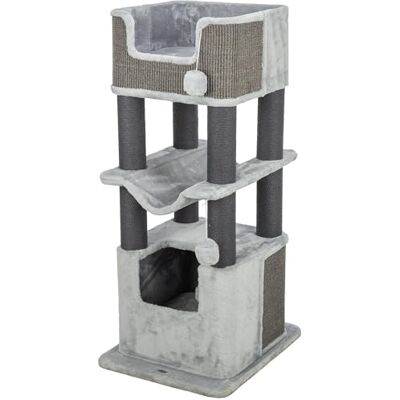 TRIXIE Cat Tree Xxl Lucano Cat Tower For Large Cats With Plush Condo, 110 Cm, Grey, Comfortable & Stable Cat Tree 48160 TRIXIE Cat Tree Xxl Lucano Cat Tower For Large Cats With Plush Condo, 110 Cm, Grey, Comfortable & Stable Cat Tree 48160
