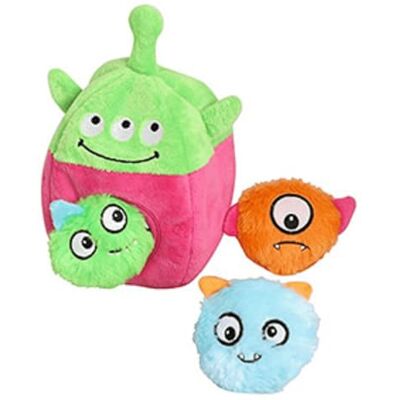 Pet Brands Plush Dog Toy, Hide & Seek Shark Brain Training Toy, Boredom Buster Interactive Puzzle IQ Toys for Dogs with 3 Squeak Toys, Blue Pet Brands Plush Dog Toy, Hide & Seek Shark Brain Training Toy, Boredom Buster Interactive Puzzle IQ Toys for Dogs with 3 Squeak Toys, Blue