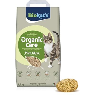 Biokat's Organic Care Plant Fibres 3.2 kg Coarse Clumping Cat Litter Made from Renewable and Biodegradable Plant Fibres 1 Bag (1 x 3.2 kg) Biokat's Organic Care Plant Fibres 3.2 kg Coarse Clumping Cat Litter Made from Renewable and Biodegradable Plant Fibres 1 Bag (1 x 3.2 kg)