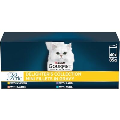 Gourmet Perle Delighters Collection in Gravy Wet Cat Food 40x85g Gourmet Perle Delighters Collection in Gravy Wet Cat Food 40x85g