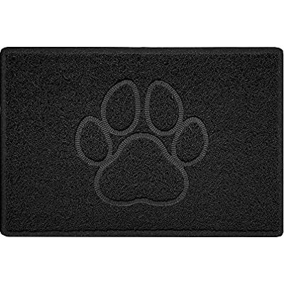 Nicoman PAW Shape Cat Litter Box Mat, Dog Food Feeding Tray Matt, Non-Slip, Easy Clean, Washable(60x40cm,Small),BLACK Nicoman PAW Shape Cat Litter Box Mat, Dog Food Feeding Tray Matt, Non-Slip, Easy Clean, Washable(60x40cm,Small),BLACK