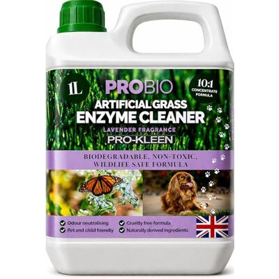Pro-Kleen ProBio Artificial Grass Cleaner Probiotic Based Deodoriser Odour Eliminator 1L Non-Toxic Cruelty-free Child Pet Friendly Lavender Fragrance Naturally derived Probiotic Cleaning Pro-Kleen ProBio Artificial Grass Cleaner Probiotic Based Deodoriser Odour Eliminator 1L Non-Toxic Cruelty-free Child Pet Friendly Lavender Fragrance Naturally derived Probiotic Cleaning