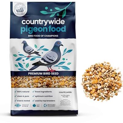 Countrywide Lo-Pro Jerry Plus Pigeon Food Mix 20 kg Premium Quality Low Protein, High Energy Specialist Mix For Pigeons Dust Free Countrywide Lo-Pro Jerry Plus Pigeon Food Mix 20 kg Premium Quality Low Protein, High Energy Specialist Mix For Pigeons Dust Free