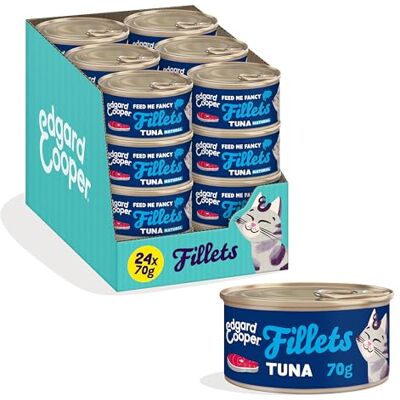 Edgard & Cooper Fillet for Sterilized or Active Kitten or Adult Cat Natural Grain-Free Wet Food 70g x 24 Tuna Edgard & Cooper Fillet for Sterilized or Active Kitten or Adult Cat Natural Grain-Free Wet Food 70g x 24 Tuna