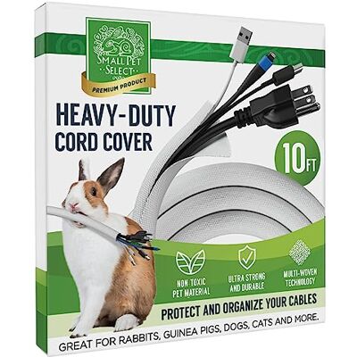SMALL PET SELECT Heavy Duty Cord Cover – 10ft White Cable Protector for Pets – Durable Electrical Cord Management Sleeve for Rabbits, Dogs, Cats & Other Small Animals SMALL PET SELECT Heavy Duty Cord Cover – 10ft White Cable Protector for Pets – Durable Electrical Cord Management Sleeve for Rabbits, Dogs, Cats & Other Small Animals