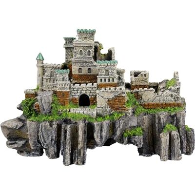 CLASSIC Clifftop Castle Ruin Aquarium Ornament – Large Wizard Fantasy Fish Tank Decoration – 375 x 223 x 250mm CLASSIC Clifftop Castle Ruin Aquarium Ornament – Large Wizard Fantasy Fish Tank Decoration – 375 x 223 x 250mm