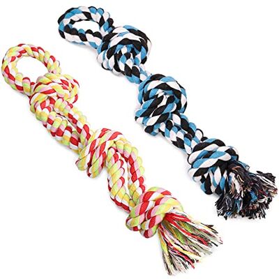 Upsky Dog Rope Toys Nearly Indestructible, Dental Cleaning, Tug Toy for Large Dogs, Aggressive Chewers (2 Packs) Upsky Dog Rope Toys Nearly Indestructible, Dental Cleaning, Tug Toy for Large Dogs, Aggressive Chewers (2 Packs)