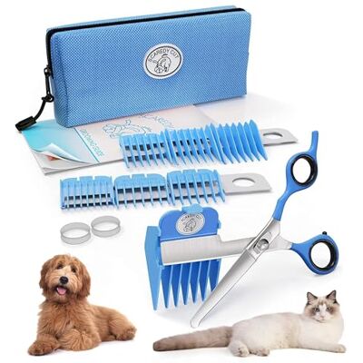 Scaredy Cut Silent Pet Grooming Kit for Dog, Cat and All Pet Grooming A Quiet Alternative to Electric Clippers for Sensitive Pets (Right-Handed Pink) (16 Count (Pack of 1)) Scaredy Cut Silent Pet Grooming Kit for Dog, Cat and All Pet Grooming A Quiet Alternative to Electric Clippers for Sensitive Pets (Right-Handed Pink) (16 Count (Pack of 1))
