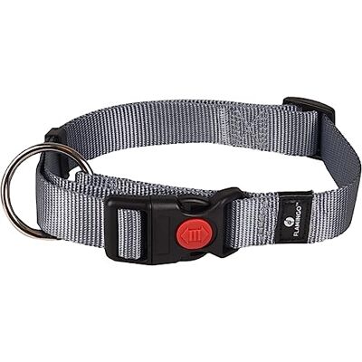 Flamingo Dog Collar Ziggi Grey L 45-65cm 25mm Flamingo Dog Collar Ziggi Grey L 45-65cm 25mm