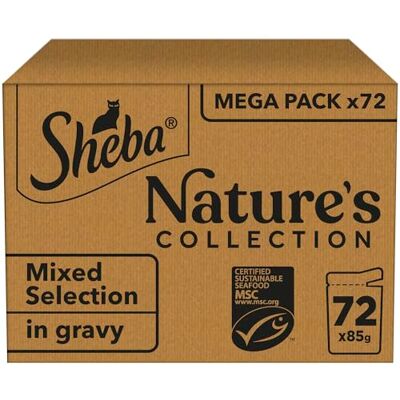 Sheba Natures Collection Cat Pouches Mixed Selection in Gravy 72x85g pack Sheba Natures Collection Cat Pouches Mixed Selection in Gravy 72x85g pack