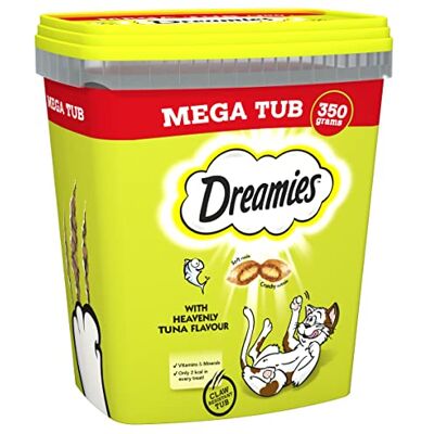 Dreamies Cat Treats, Tasty Snacks with Delicious Tuna Flavour, Pack of 2 (2 x 350 g) Dreamies Cat Treats, Tasty Snacks with Delicious Tuna Flavour, Pack of 2 (2 x 350 g)