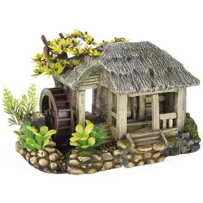 CLASSIC Character Buildings Water Mill Aquarium Ornament 220mm CLASSIC Character Buildings Water Mill Aquarium Ornament 220mm