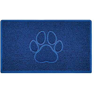 Nicoman PAW Shape Cat Litter Box Mat, Dog Food Feeding Tray Matt, Non-Slip, Easy Clean, Washable(75x44cm,Medium),BLUE Nicoman PAW Shape Cat Litter Box Mat, Dog Food Feeding Tray Matt, Non-Slip, Easy Clean, Washable(75x44cm,Medium),BLUE