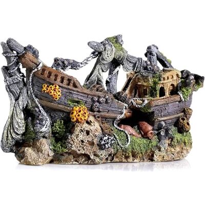 CLASSIC Fish Tank Ornament Galleon Extra Large 395 x 150 x 230mm – Large Aquarium Decoration Shipwreck – Detailed Resin Ornament – Freshwater Use Only CLASSIC Fish Tank Ornament Galleon Extra Large 395 x 150 x 230mm – Large Aquarium Decoration Shipwreck – Detailed Resin Ornament – Freshwater Use Only