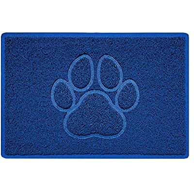 Nicoman PAW Shape Cat Litter Box Mat, Dog Food Feeding Tray Matt, Non-Slip, Easy Clean, Washable(60x40cm,Small),BLUE Nicoman PAW Shape Cat Litter Box Mat, Dog Food Feeding Tray Matt, Non-Slip, Easy Clean, Washable(60x40cm,Small),BLUE