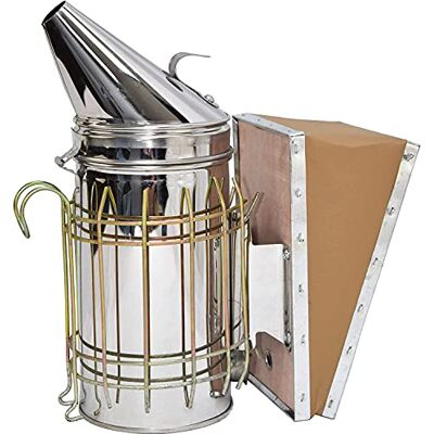 VIVO New Bee Hive Smoker Stainless Steel w/Heat Shield Beekeeping Equipment VIVO New Bee Hive Smoker Stainless Steel w/Heat Shield Beekeeping Equipment