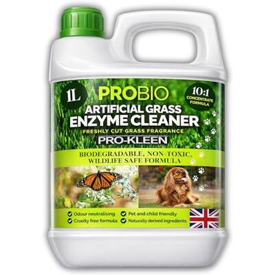 Pro-Kleen ProBio Artificial Grass Cleaner Probiotic Based Deodoriser Odour Eliminator 1L Non-Toxic Cruelty-free Child Pet Friendly. Fresh Cut Grass fragrance. Naturally derived Probiotic Cleaning Pro-Kleen ProBio Artificial Grass Cleaner Probiotic Based Deodoriser Odour Eliminator 1L Non-Toxic Cruelty-free Child Pet Friendly. Fresh Cut Grass fragrance. Naturally derived Probiotic Cleaning