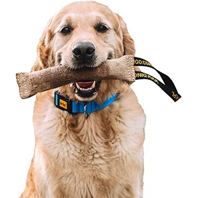 Dingo Waldemar Rutkowski DINGO Jute Tug Toy Strong 1 Handle Pull Rope for Dog Training, Retrieve, Bite Work, Prey Drive, Tug of War, Fun, Handmade Dummy 40 cm Natural Colour (10545) Dingo Waldemar Rutkowski DINGO Jute Tug Toy Strong 1 Handle Pull Rope for Dog Training, Retrieve, Bite Work, Prey Drive, Tug of War, Fun, Handmade Dummy 40 cm Natural Colour (10545)