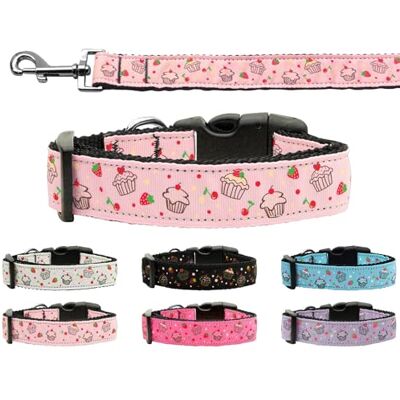 Mirage Pet Products Pet Dog & Cat Nylon Collar or Leash, Cupcakes SM Collar Bright Pink Mirage Pet Products Pet Dog & Cat Nylon Collar or Leash, Cupcakes SM Collar Bright Pink