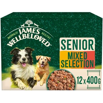 James Wellbeloved Senior in Loaf 12 Cans, Hypoallergenic Wet Dog Food, Pack of 1 (12 x 400 g) James Wellbeloved Senior in Loaf 12 Cans, Hypoallergenic Wet Dog Food, Pack of 1 (12 x 400 g)