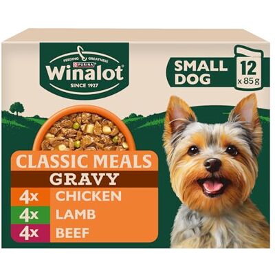Winalot Meaty Chunks Small Dog Mixed in Gravy Wet Dog Food 12x85g Pouches (Pack of 4) Winalot Meaty Chunks Small Dog Mixed in Gravy Wet Dog Food 12x85g Pouches (Pack of 4)
