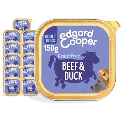 Edgard & Cooper Edgard Cooper Grain-Free Wet Dog Food for Adult Dogs, BeefDuck 11 x 150g, Natural Dogs Food in Cup with Fresh Meat Amino Acids, Gluten-Free, High Protein Edgard & Cooper Edgard Cooper Grain-Free Wet Dog Food for Adult Dogs, BeefDuck 11 x 150g, Natural Dogs Food in Cup with Fresh Meat Amino Acids, Gluten-Free, High Protein