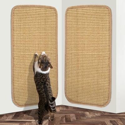 Heatail Cat Scratching Mat, Pack of 2, Sisal Carpet Cat Scratching Mat, Scratching Board for Walls, Protects Carpets and Sofas, 50 x 25 cm Heatail Cat Scratching Mat, Pack of 2, Sisal Carpet Cat Scratching Mat, Scratching Board for Walls, Protects Carpets and Sofas, 50 x 25 cm