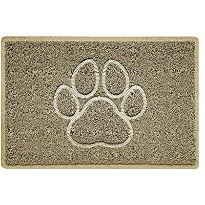 Nicoman PAW Shape Cat Litter Box Mat, Dog Food Feeding Tray Matt, Non-Slip, Easy Clean, Washable(60x40cm,Small),BEIGE Nicoman PAW Shape Cat Litter Box Mat, Dog Food Feeding Tray Matt, Non-Slip, Easy Clean, Washable(60x40cm,Small),BEIGE