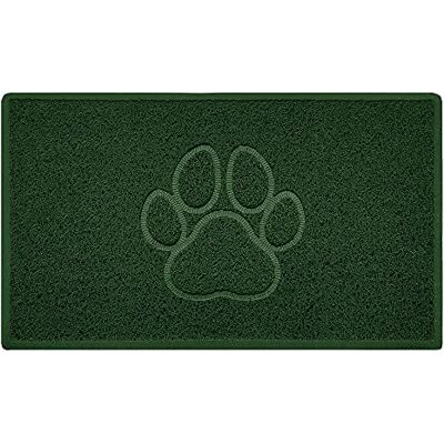 Nicoman PAW Shape Cat Litter Box Mat, Dog Food Feeding Tray Matt, Non-Slip, Easy Clean, Washable(75x44cm,Medium),GREEN Nicoman PAW Shape Cat Litter Box Mat, Dog Food Feeding Tray Matt, Non-Slip, Easy Clean, Washable(75x44cm,Medium),GREEN