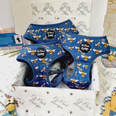 Pet Pooch Boutique Blue Buzzy Bee Dog Harness XS Pet Pooch Boutique Blue Buzzy Bee Dog Harness XS