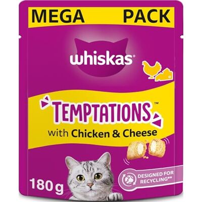 Whiskas - Temptations - Chicken Cheese - Cat Treats Whiskas - Temptations - Chicken Cheese - Cat Treats