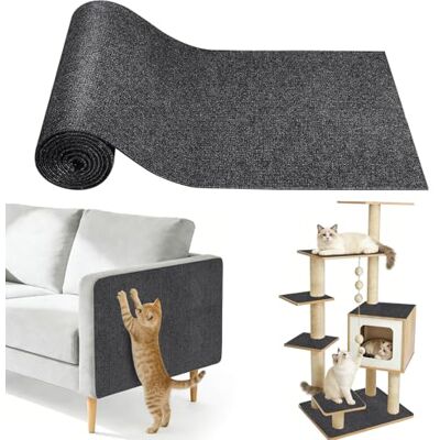 Woobroo Cat Scratching Mat 300x40CM Self-Adhesive Cat Scratcher Post, Anti Scratch Furniture Protector for Sofa, Wall, Floor, Carpet Woobroo Cat Scratching Mat 300x40CM Self-Adhesive Cat Scratcher Post, Anti Scratch Furniture Protector for Sofa, Wall, Floor, Carpet