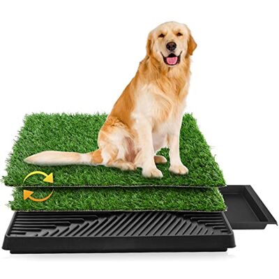 Sailnovo 63 x 50 cm Dog Litter, Puppy Toilet, Training Mat for Small, Large and Older Dogs Pet Toilet Two Pieces of Grass Sailnovo 63 x 50 cm Dog Litter, Puppy Toilet, Training Mat for Small, Large and Older Dogs Pet Toilet Two Pieces of Grass